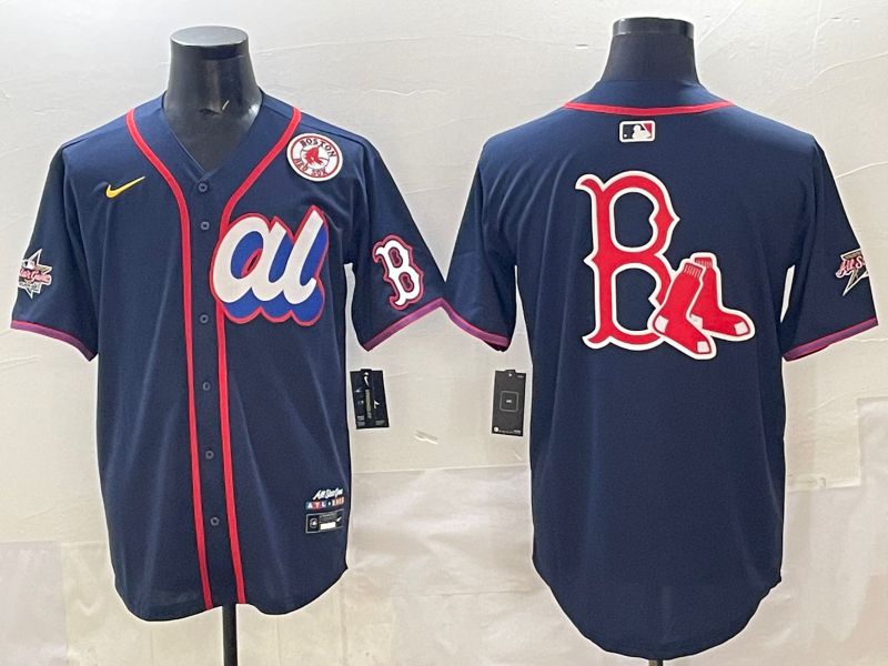 Men 2025 Boston Red Sox Blank Drak Blue All star Nike MLB Jersey style 04->san diego padres->MLB Jersey